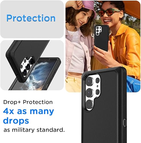 Miniatura 3 de AICase Clip para cinturón para Samsung Galaxy S23 Ultra - Funda con protector de pantalla protección resistente contra caídas de cuerpo completo