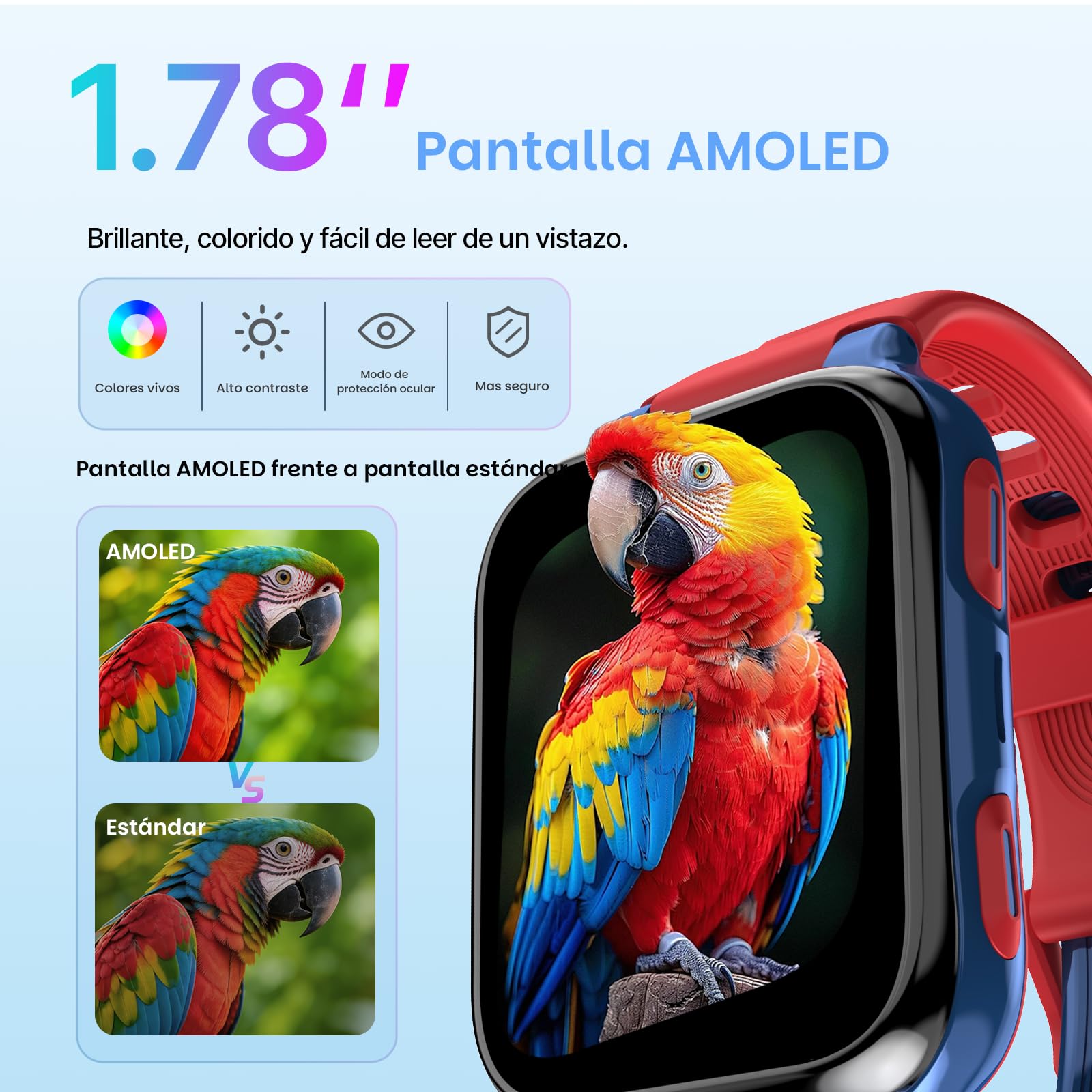 K9 Reloj Inteligente para Niños con GPS, Pantalla AMOLED, Videollamada HD y Cámara 5MP, Smartwatch Infantil AI con Llamadas, 6-12 Años
