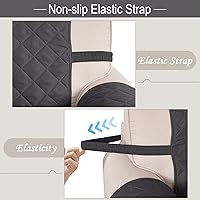 Vista 6 de Funda reversible para sofá biplaza, protector de muebles (sofá biplaza pequeño, gris oscurogris claro)