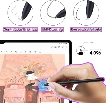 sciuU [2 Paket Titan Alaşım Uçları, Samsung Galaxy Tab S9 / S7 / S8 / Akıllı Telefon Galaxy S22 / Galaxy S23 Ultra Kalem Stylus'u ile Uyumlu, Aşınma Yok, Değiştirilebilir Paslanmaz Uç Kalem Ucu