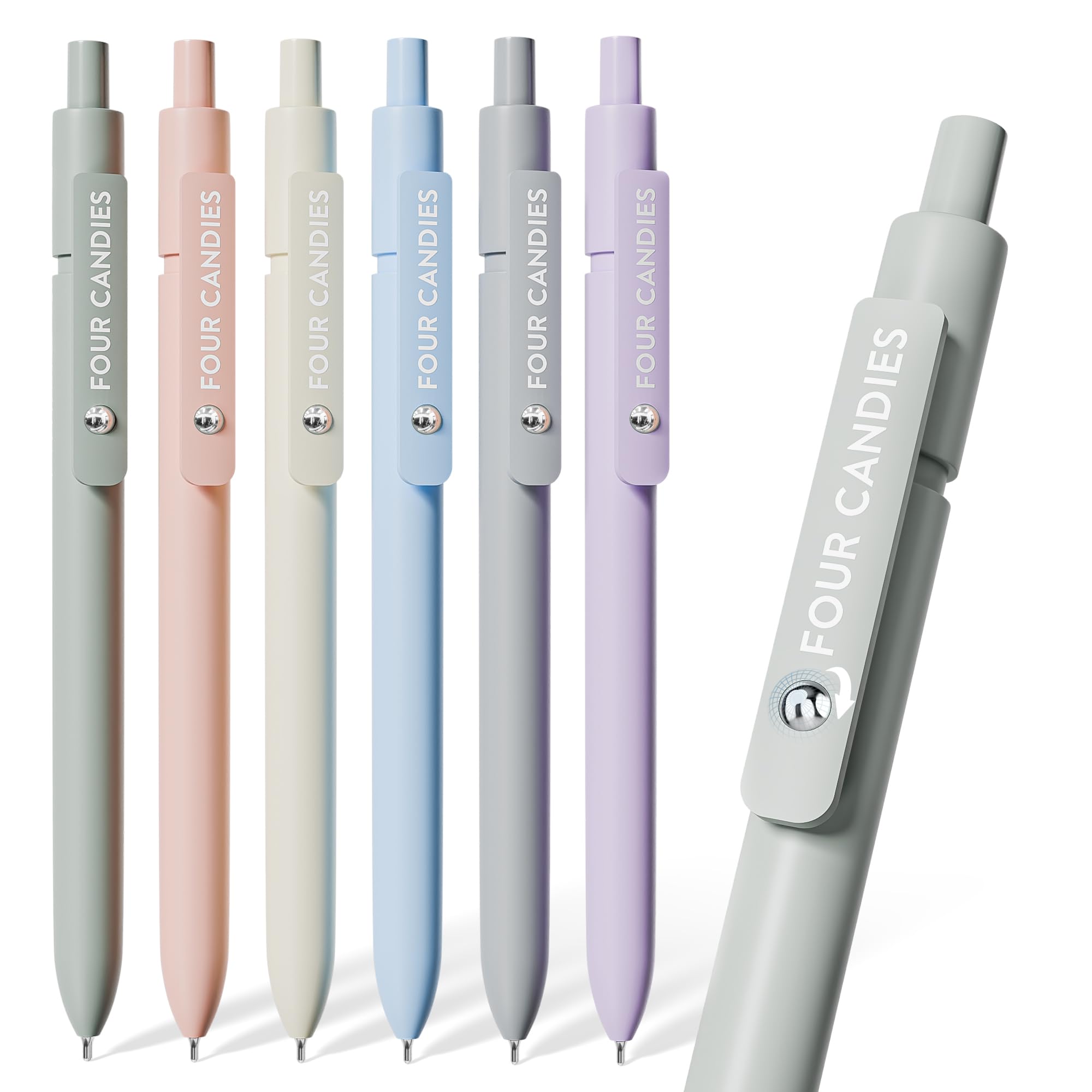 Amazon.com: Four Candies Gel Pens, 6 Pcs 0.5mm Fine Point Quick