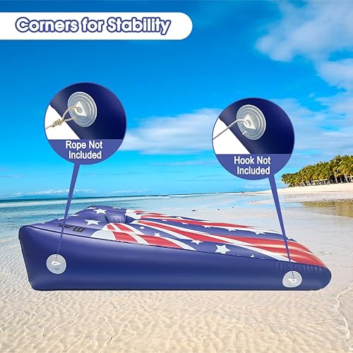 Miniatura 4 de Fisca Juego de Cornhole inflable para piscina, juguete flotante para lanzar bolsas de frijol, juguetes de fiesta de verano para niños, adolescentes,