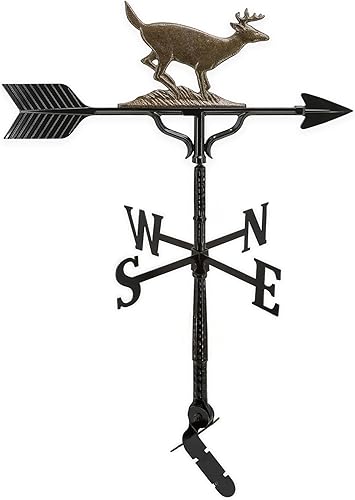 Miniatura 9 de Montague Metal Products Veleta de 32 pulgadas con adorno negro satinado, natural 2-Natural,Hammered