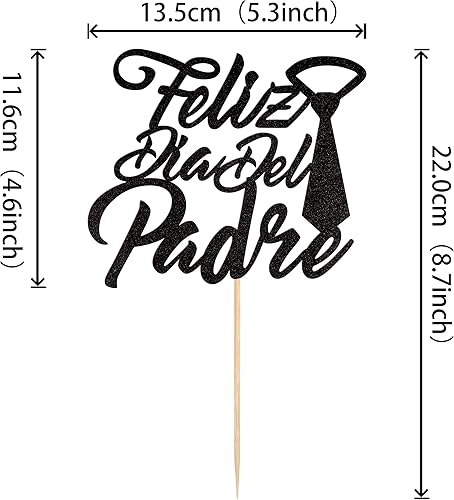 Miniatura 7 de 1 pieza de decoración de pastel Feliz Dia del Padre con purpurina para el Día del Padre, Best Dad Ever Feliz Cumpleaños Papa Cake Decor for Happy