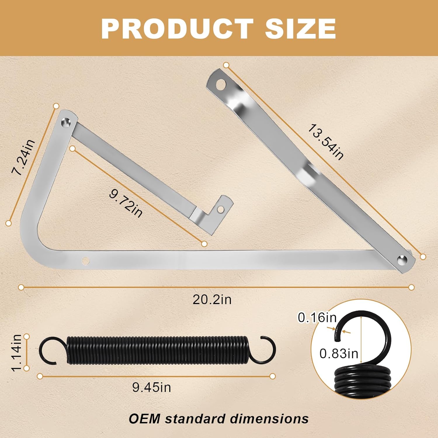 Heavy Duty 55-1 Attic Ladder Spreader Hinge Arms with Springs,Compatible with Werner (Mk1 Thru Mk3),A2208 A2210 A2508 A2510 W2208 W2210 W2508 W2510, MFG 2006 and Older, Thick Galvanized Material