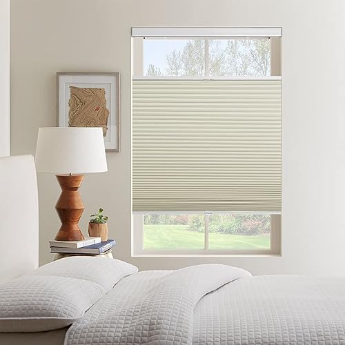 Persianas celulares inalámbricas de tamaño personalizado para ventanas (se adapta a ventanas de 22 a 68), persianas opacas con el diámetro de