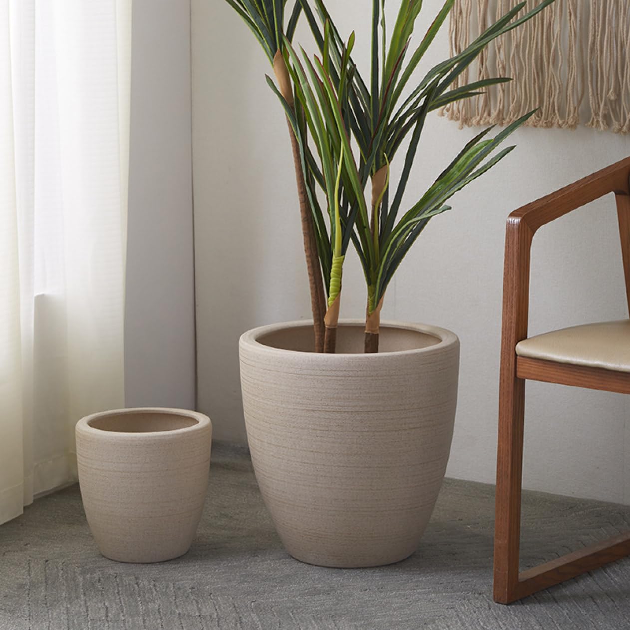 最終】美品!天然木 ハンドメイド 球体鉢 プランタートレイ付 【公式通販】