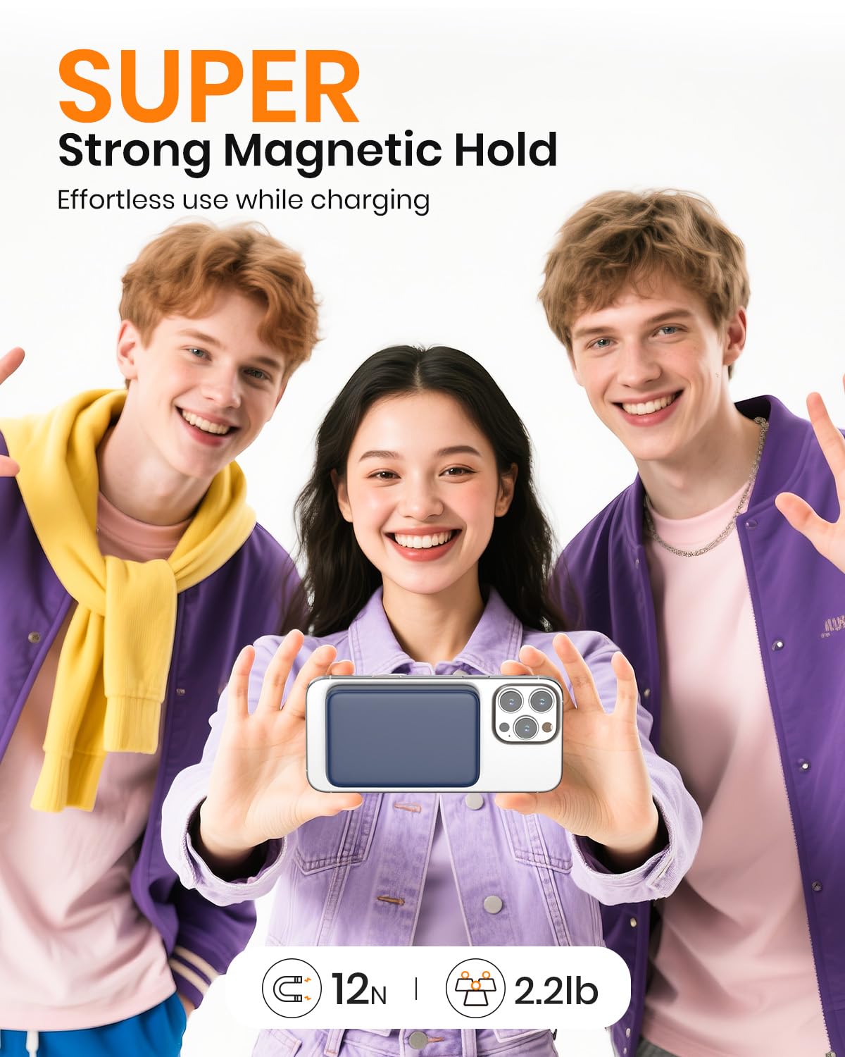 A Addtop Magnetic Power Bank 10000mAh- 20W Schnelllade iPhone Ladegerät for Magnetisch – Bild 4