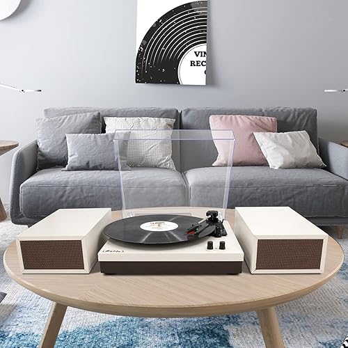 Vista 16 de Reproductor de discos de vinilo, tocadiscos para vinilo con altavoces externos, perla negra Negro (Black Pearl)