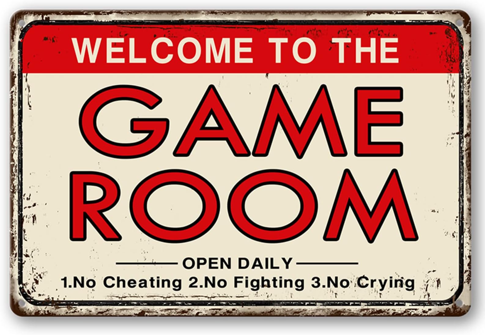 CWEIDP Video Game Room Accessories and Decor Retro Arcade Tin Signs Billiard Theater Powder Room Wall Decor Home Gaming Art Poster Gamer Decorations 8×12 Inch