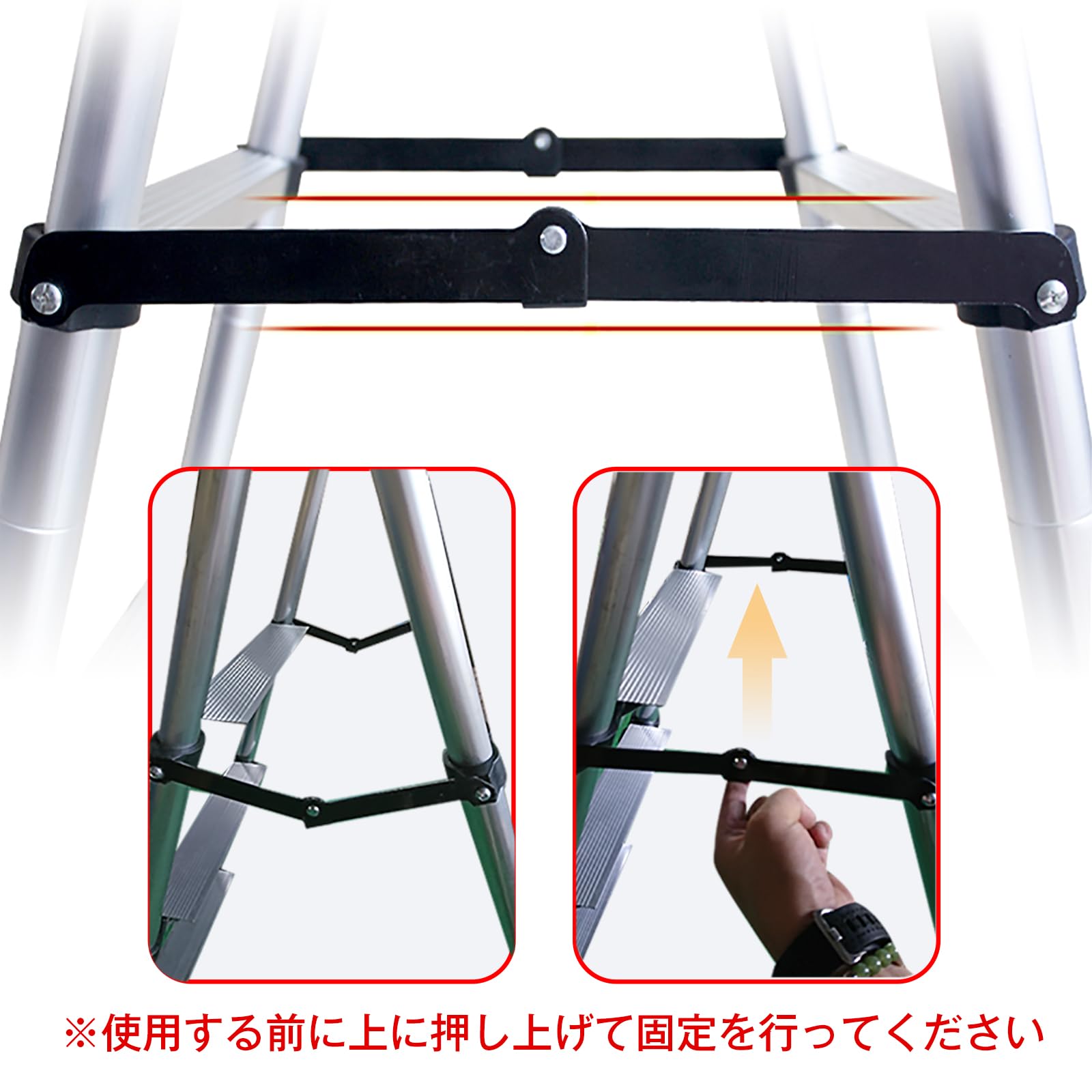 Amazon.co.jp: Fkstyle 脚立 伸縮【持ち手付きで安心】折りたたみ 5段