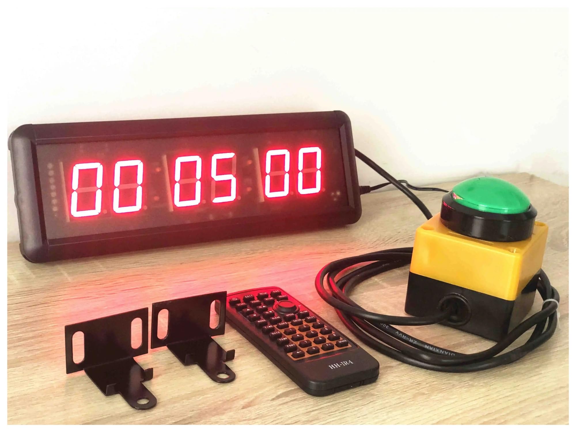 Gym-Timer, einseitiger Countdown, LED-Digitalanzeige, Training, Sprach-Timing, spezieller Geheimraum Helles Display(1PC Button)