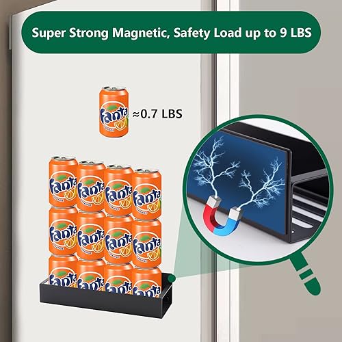 Miniatura 5 de Tidyhaus Organizador magnético de especias para refrigerador estante de especias para refrigerador organizador de cocina y almacenamiento estante