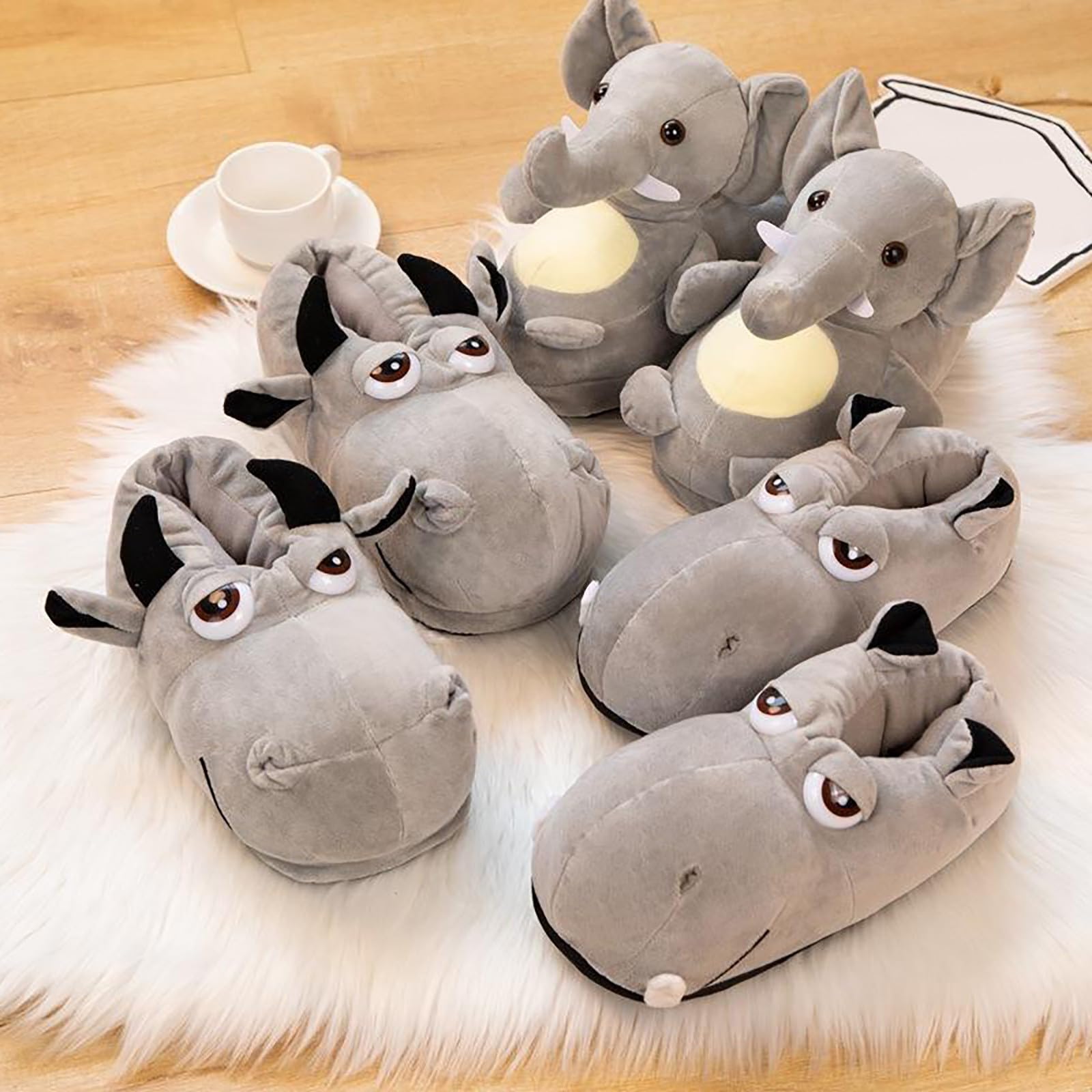 Sleepers - Pantuflas de hamburguesa para mujer, cálidas, antideslizantes, cómodas