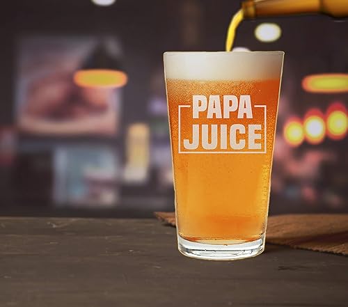 Miniatura 2 de NeeNoNex Papa Juice Beer Pint - Divertido regalo de cumpleaños para el día del padre para papá y abuelo