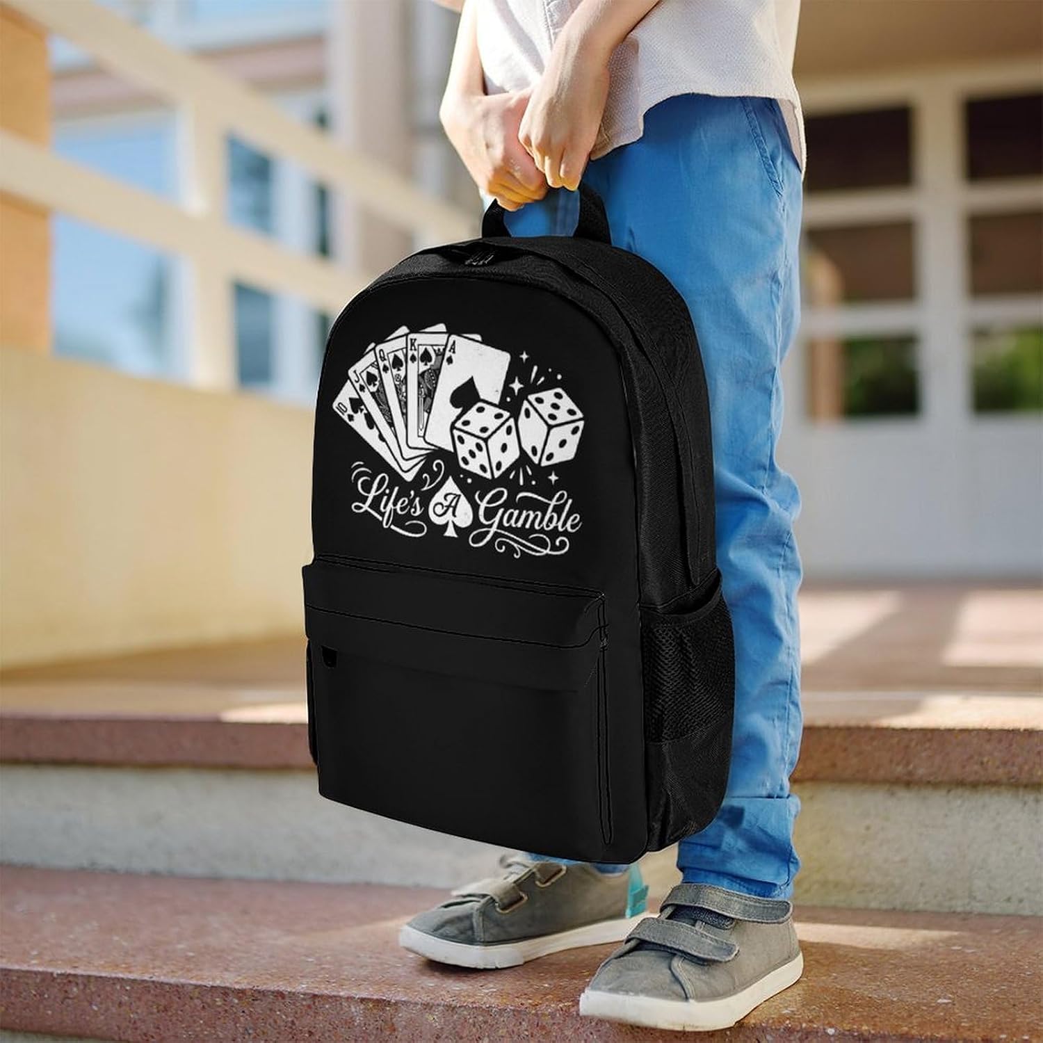 Life Is A Gamble Backpack Lightweight Backpacks Work Bag