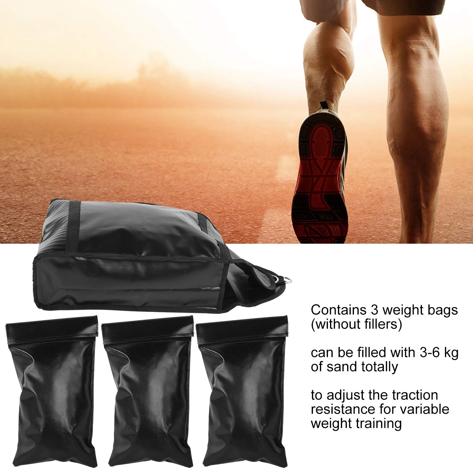 Kit De Traîneau De Poids Réglable, Sac De Sable En PVC Avec 3