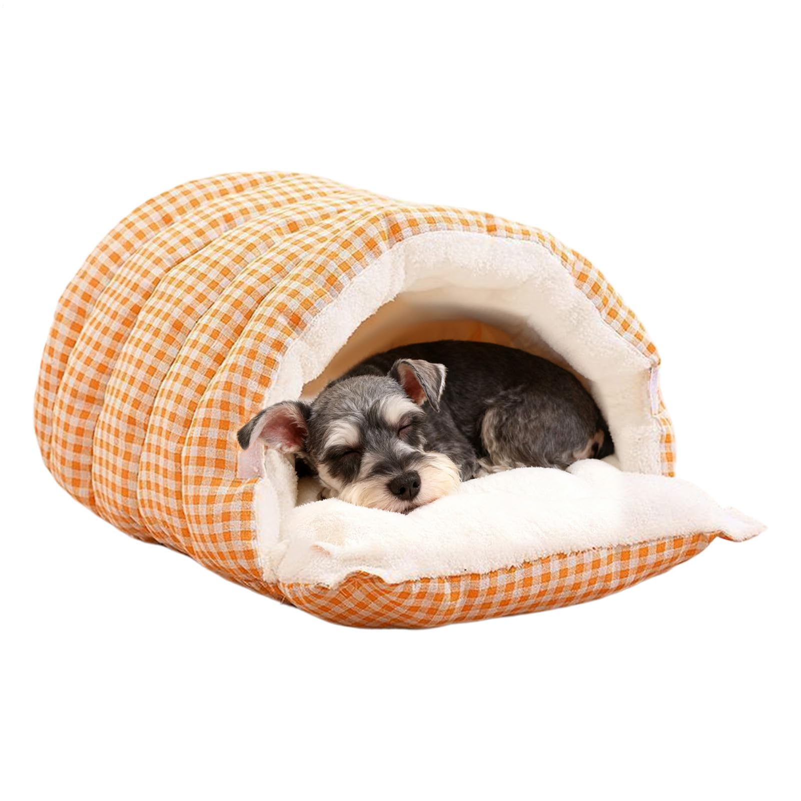 Niche pour chat et petit chien - Panier lavable doublé peluche