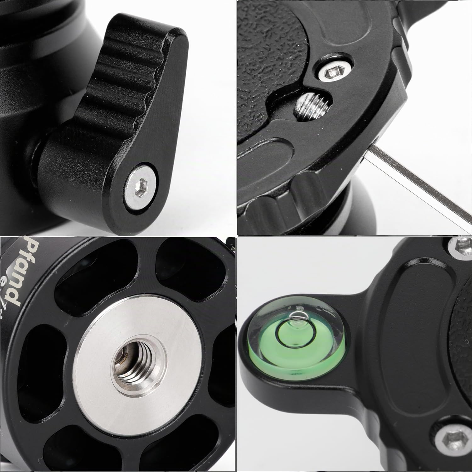 Koolehaoda PA-55 Stativ Nivellierbasis Leveling Base +/- 15 Grad Präzisionseinstellung mit 1/4" Schraube und Versatz Wasserwaage für Canon, für Nikon, DSLR-Kameras