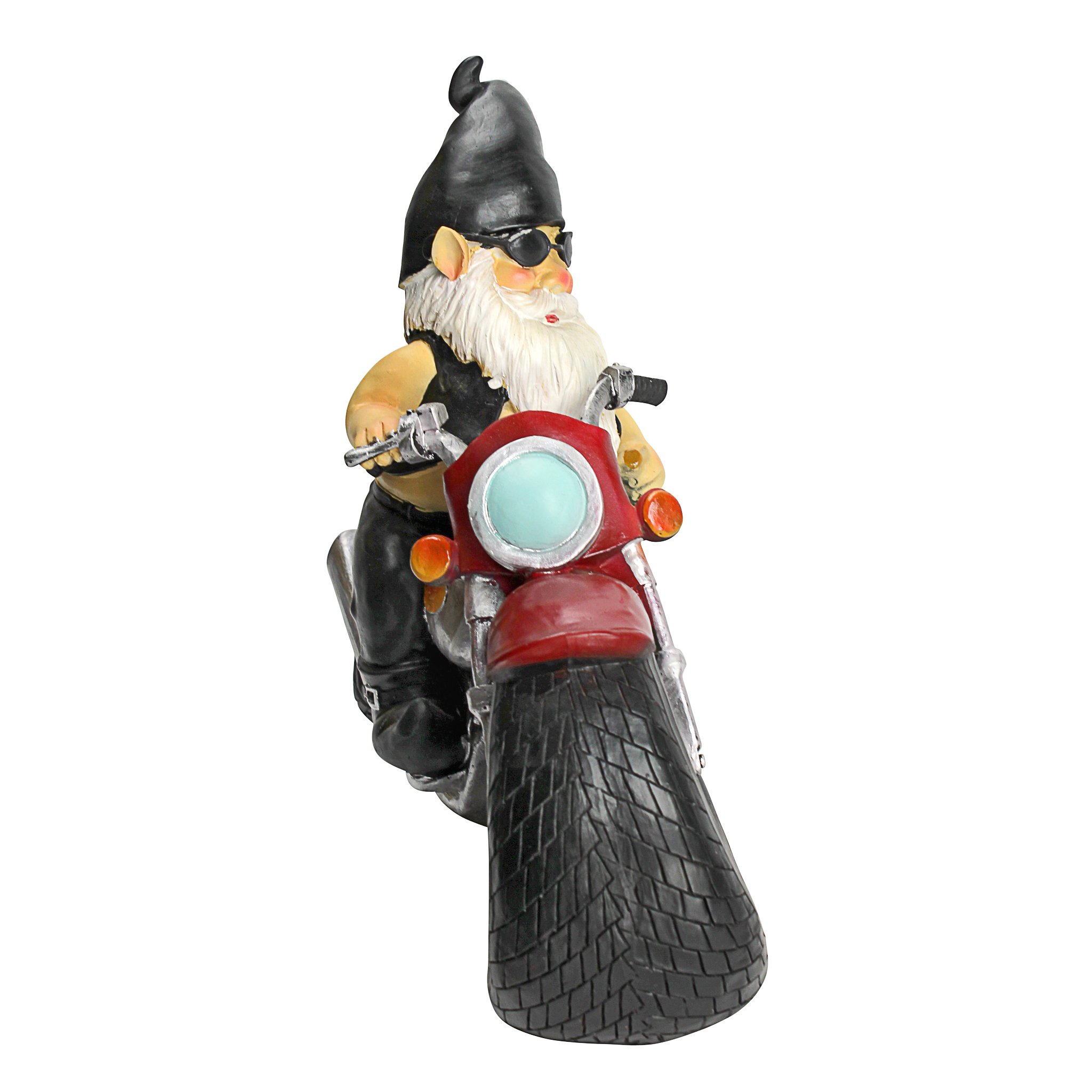 Design Toscano by Blagdon QM7512103 - Figura Decorativa para el jardín (Resina), diseño de gnomo Motero