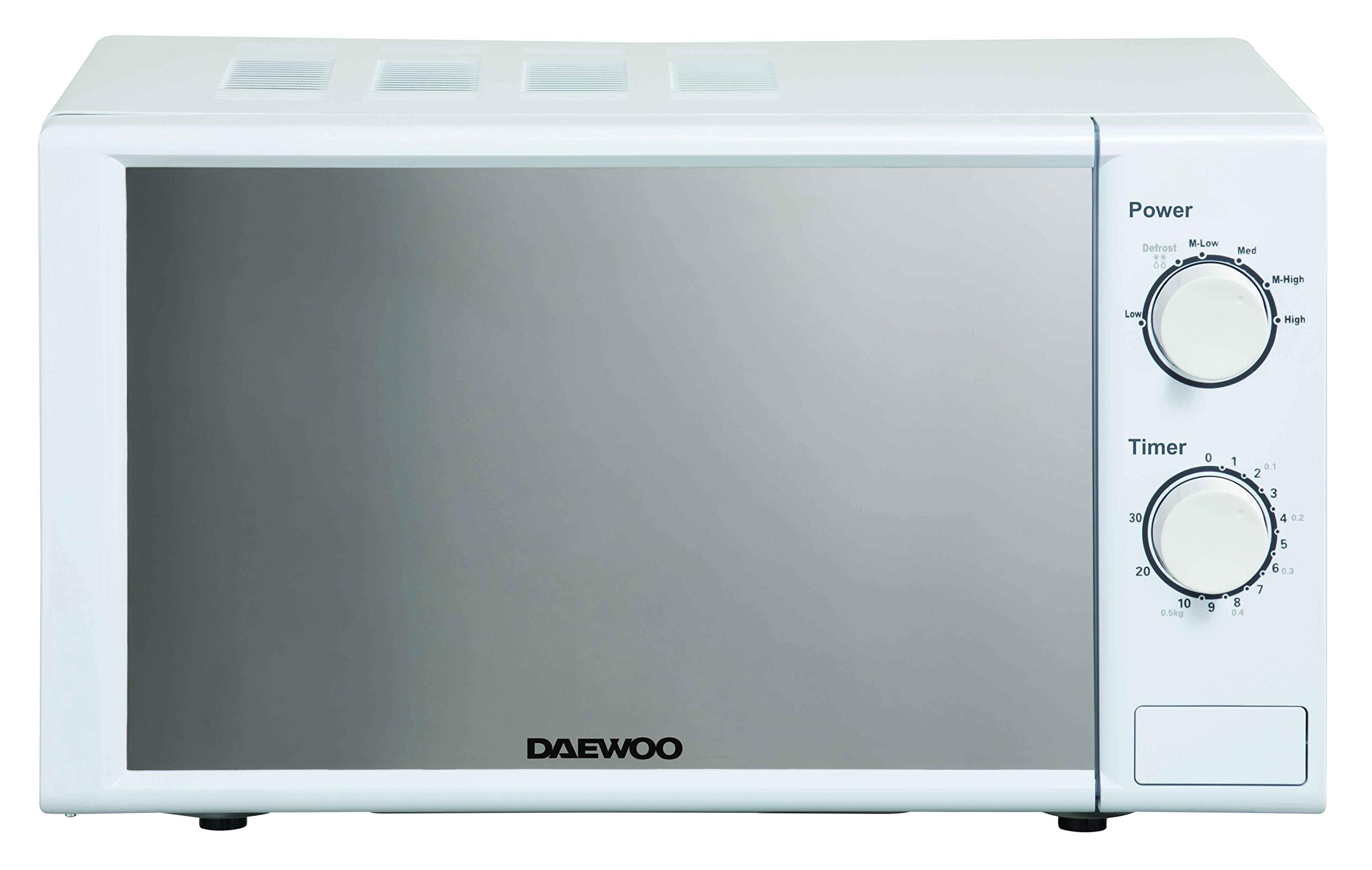 Buy Daewoo 800W, 20L Microwave 6 Power Levels Manual Timer Dial