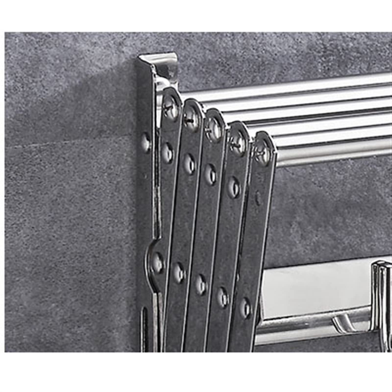 Tendedero De Ropa Retráctil Plegable Tendedero Secador Montado En La Pared Toallero De Baño Ganchos Línea De Paño Lavado Tendedero Extensible Acero Inoxidable (Size : 80cm)