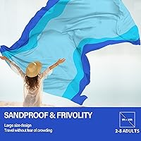 Vista 189 de Beach Blanket Oversized Extra Large 78" X 81",Waterproof Sandproof Beach Blanket 1-7 Adults Lightweight Durable for Travel Camping Hiking Picnic