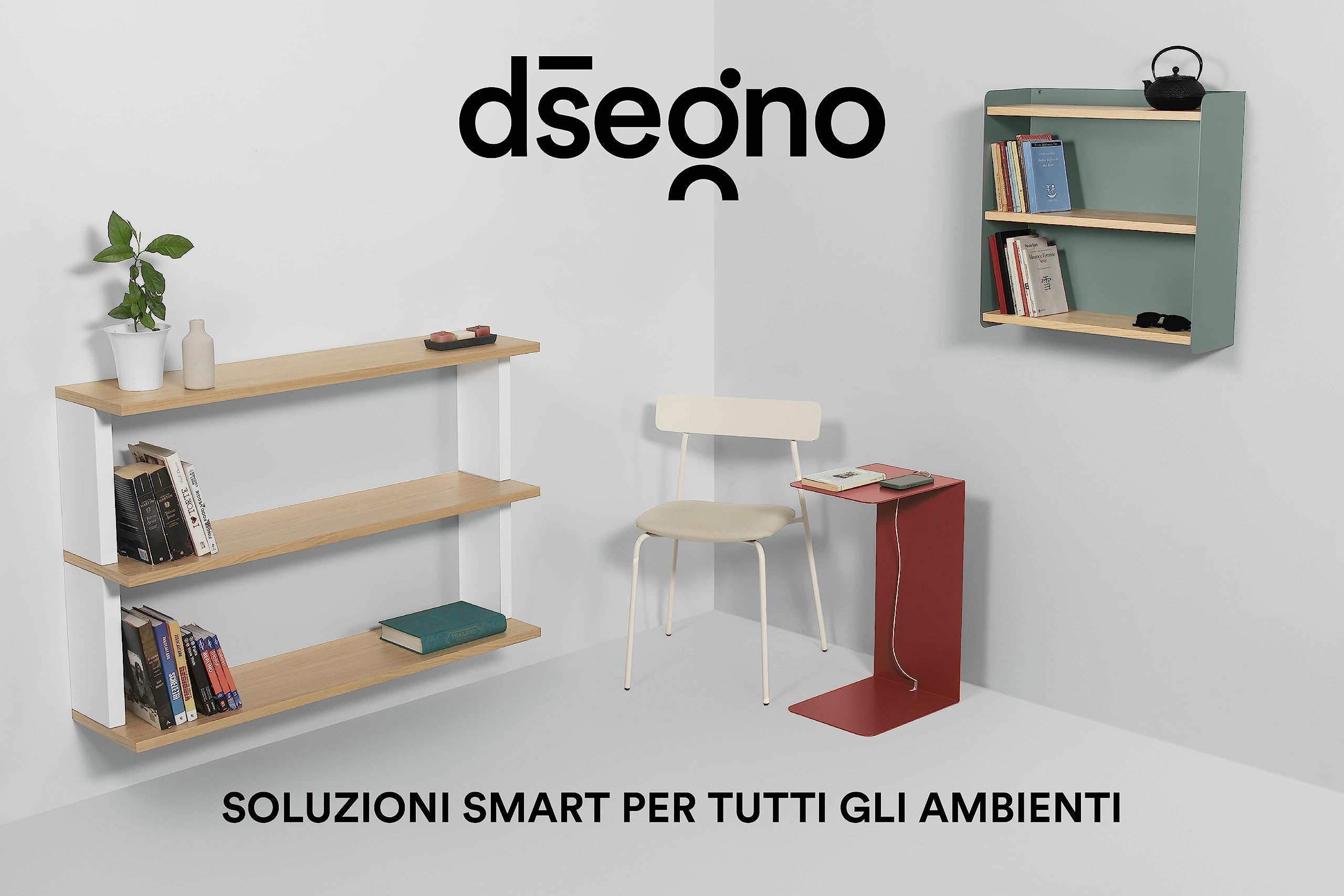 Tavolino Laterale da Divano in Metallo - Tavolino Salotto Moderno, Design Minimal, Tavolino da letto per pc, Sidetable da lavoro, Made in Italy, dimensioni 38x62x30 cm (Rosso Terracotta)