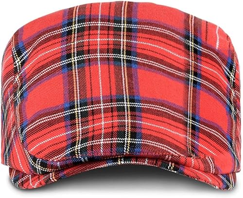 Miniatura 2 de Gorra plana a cuadros para mujer Ivy Gastby Cabbie Gorra unisex de algodón Newsboy