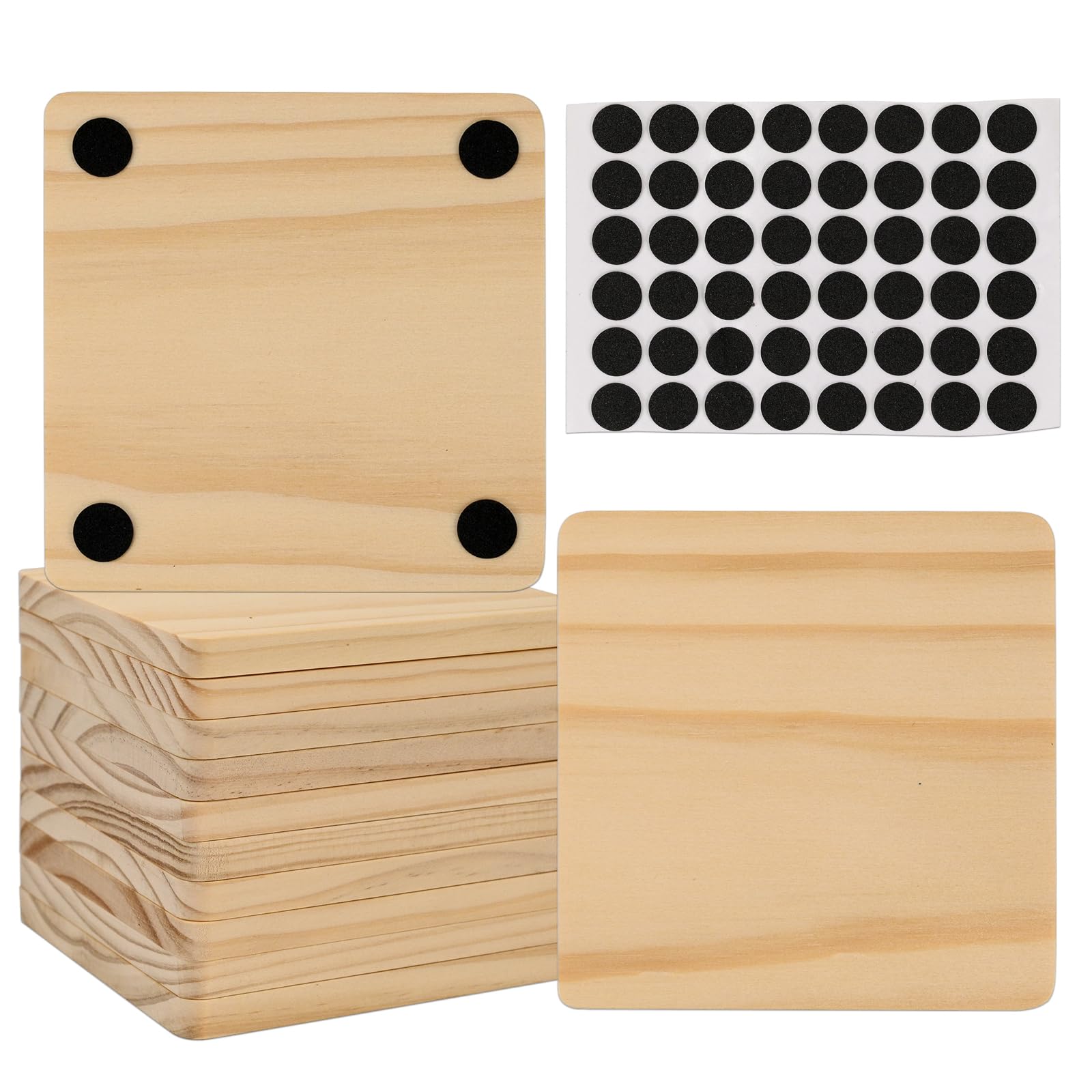 12 Pack Unfinished Wood Coasters