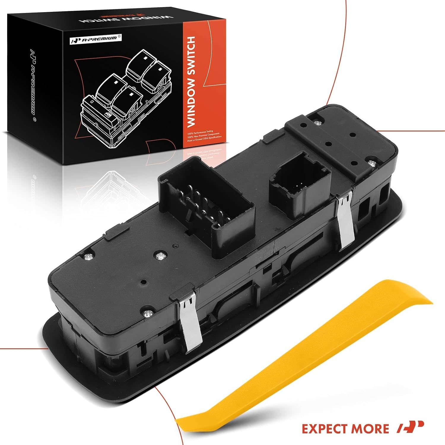 A-Premium Front Left Driver Side Power Window Switch | Compatible with 2011-2016 Dodge Journey, Replaces 68084001AD, 68084001AC, 68084001AB