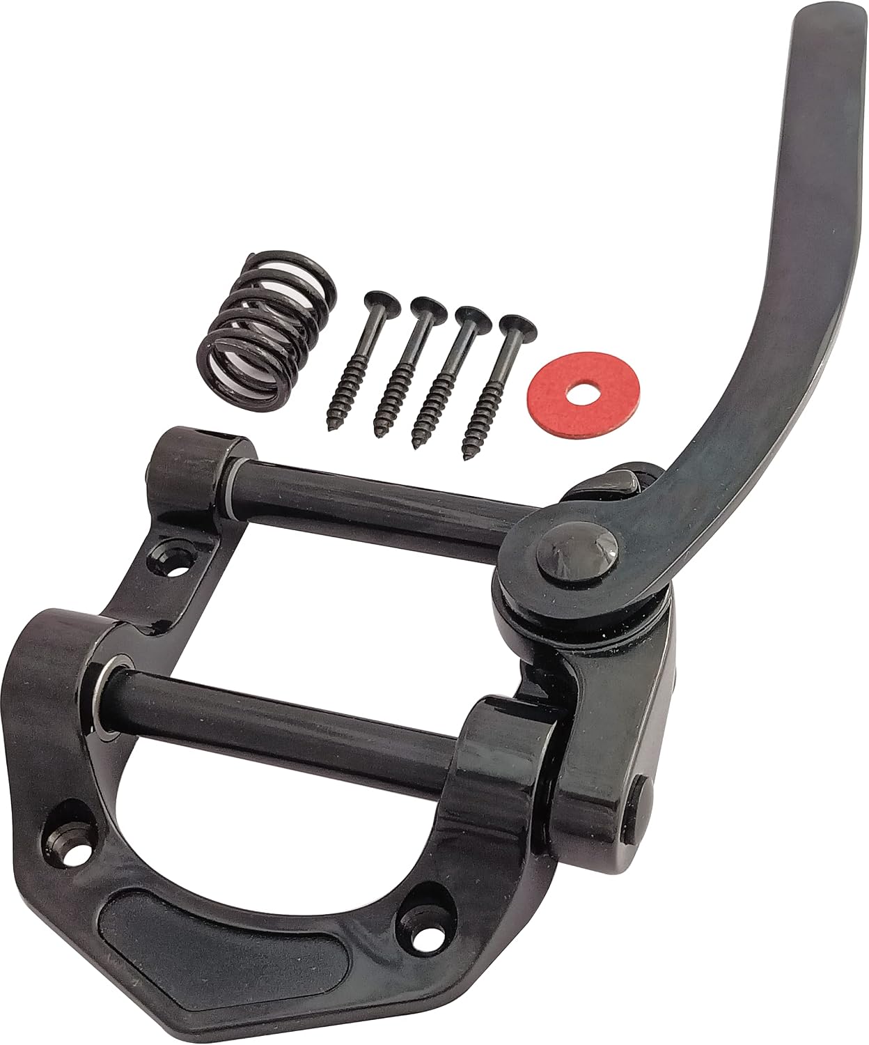 HENGYEE Guitar Tremolo Bridge Vibrato Tailpiece Compatible with SG LP Tele Style Flat Top Electric Guitar Black