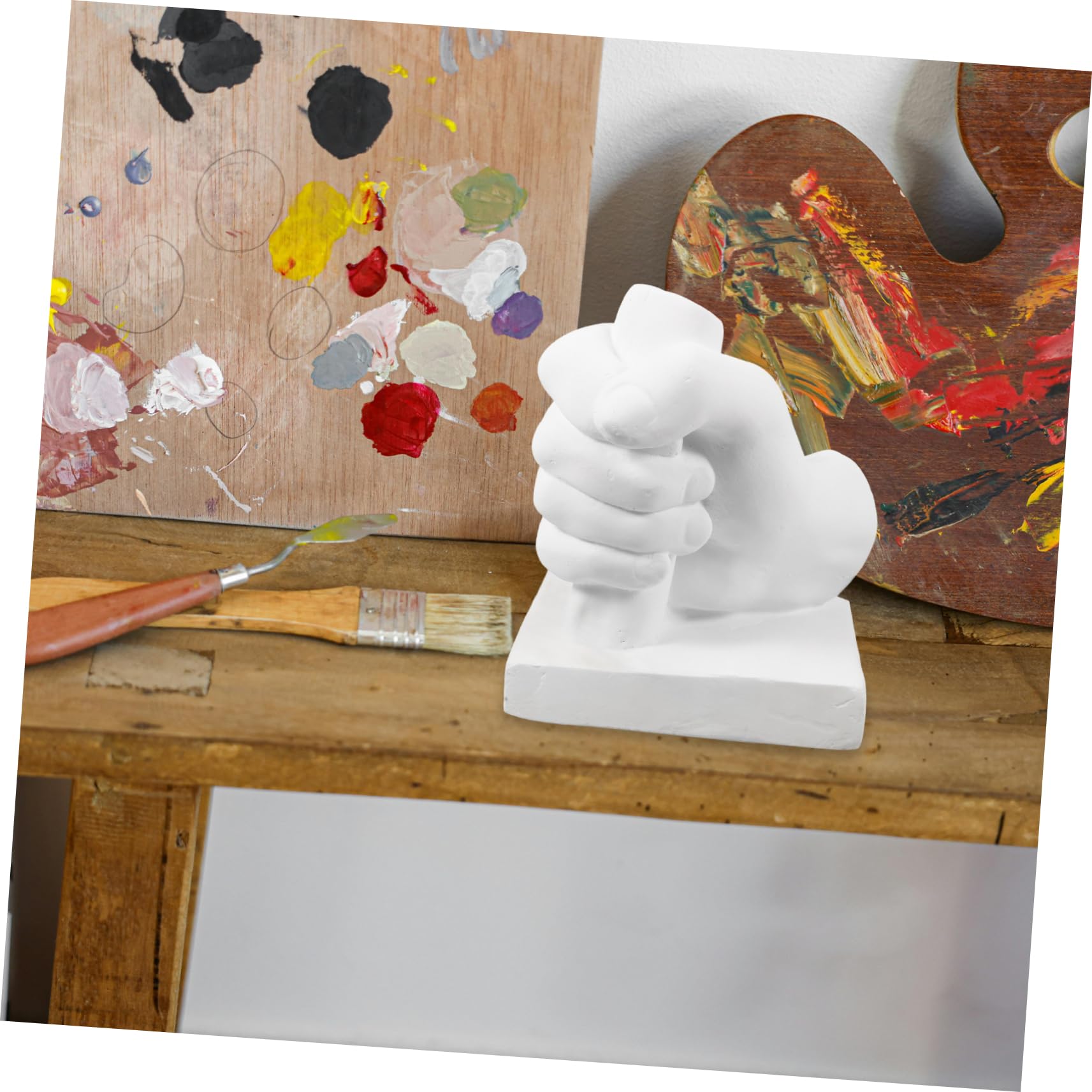 ARTIBETTER Plaster Hands and Feet Gypsum Sketch Hand Sculpture Sketch Practice Model Drawing Sculpture Sketch Model Drawing Model Drawing Figure Molding Sketch Sculpture Kit Sketch Mold White