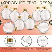 Vista 3 de Jinei 30 botellas de plástico con forma de bola de 6 onzas, botellas esféricas de plástico transparente para poción, bolas de adorno de cóctel