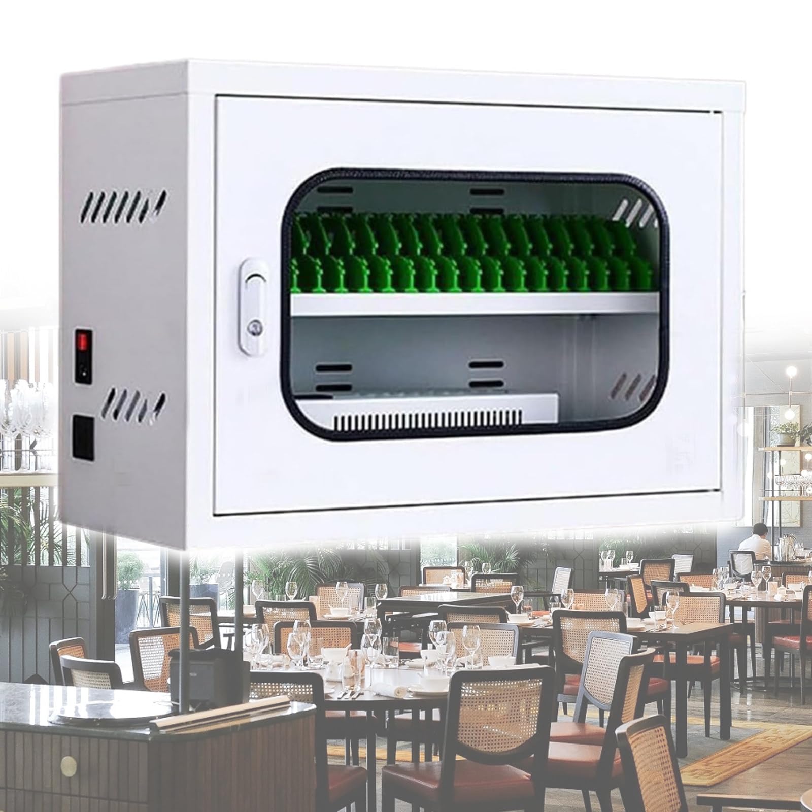 GTHTUHFD Phone Storage Cabinet Rechargeable Mobile Phone Charging Cabinet,Cell Phone Charging Stations,Aluminum Alloy Mobile Phone Cabinet, Mobile Phone Cabinet, Portable Mob,20Slots