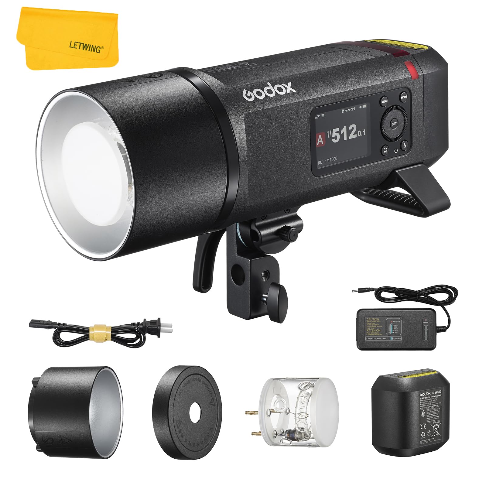 Godox AD800 Pro AD800Pro Exteriores Flash, GN110 800Ws TTL 1/8000s HSS Flash Strobe Monolight,300 Máxima Potencia, Tiempo de Reciclaje de 0,01 a 1,5 s con Batería