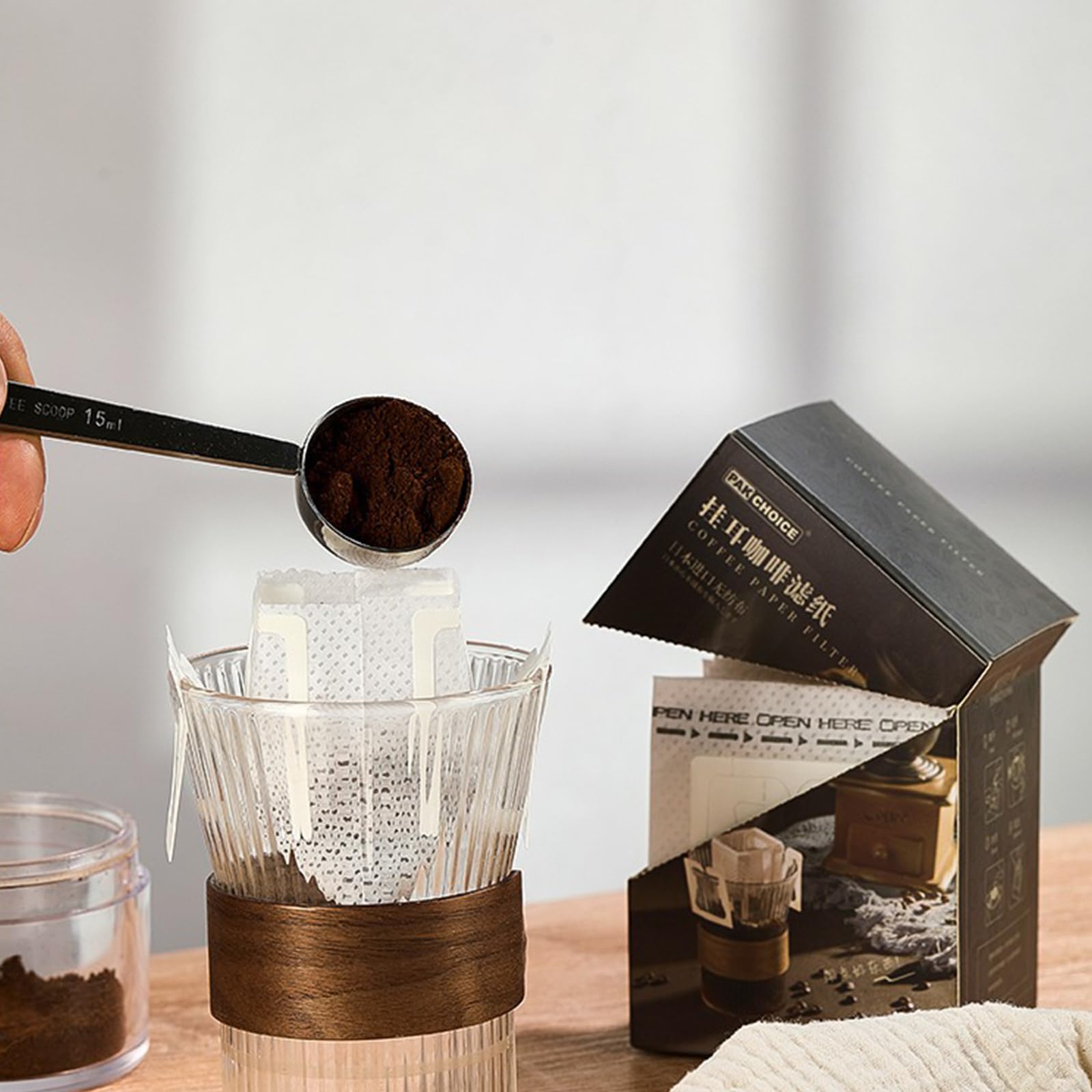 25/50pcs Portable Hanging Coffee Filter Bag Hand Brewed Coffee Filter Bag Brewing Tool Disposables Drip Coffee Bag