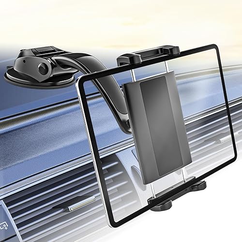 Soporte para tablet de automóvil, parabrisas de camión, iPad y soporte para teléfono con fuerte ventosa de gel adhesivo para iPad Pro 9.7, 11,