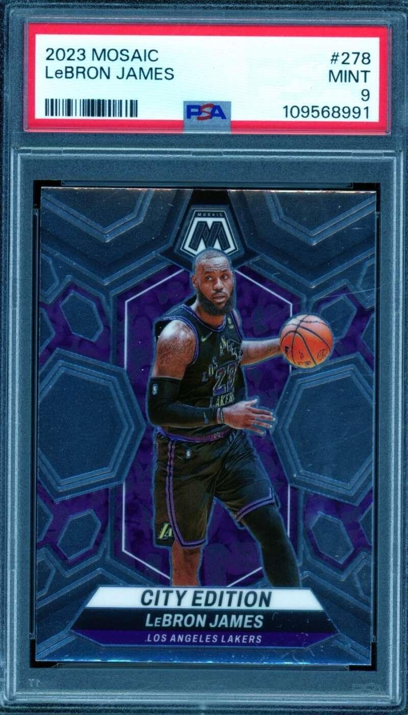 LeBron James Card 2023-24 Mosaic #278 PSA 9 - Unsigned Basketball Cards