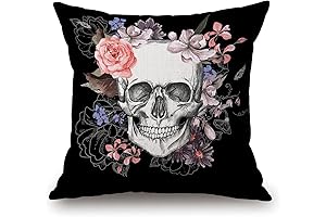 Enhance Your Home Decor with Our Intriguing Skull Throw Pillow Cover