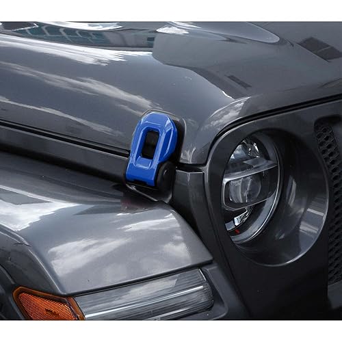 Miniatura 7 de RT-TCZ Cubierta de pestillo de capó, soportes exteriores de bloqueo de capó, accesorios de decoración de ABS para Jeep Wrangler JL JLU y Gladiator