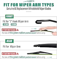 Vista 301 de 26" 20" 16" Windshield Wiper Blades Replacement for Dodge Grand Caravan 2008-2020 / Chrysler Town & Country 2008-2016 Premium All Weather Front Rear