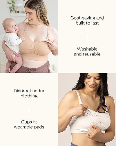 Miniatura 5 de Kindred Bravely Almohadillas de lactancia orgánicas reutilizables, lavables, para lactancia materna y fugas con bolsa de transporte, paquete de 10