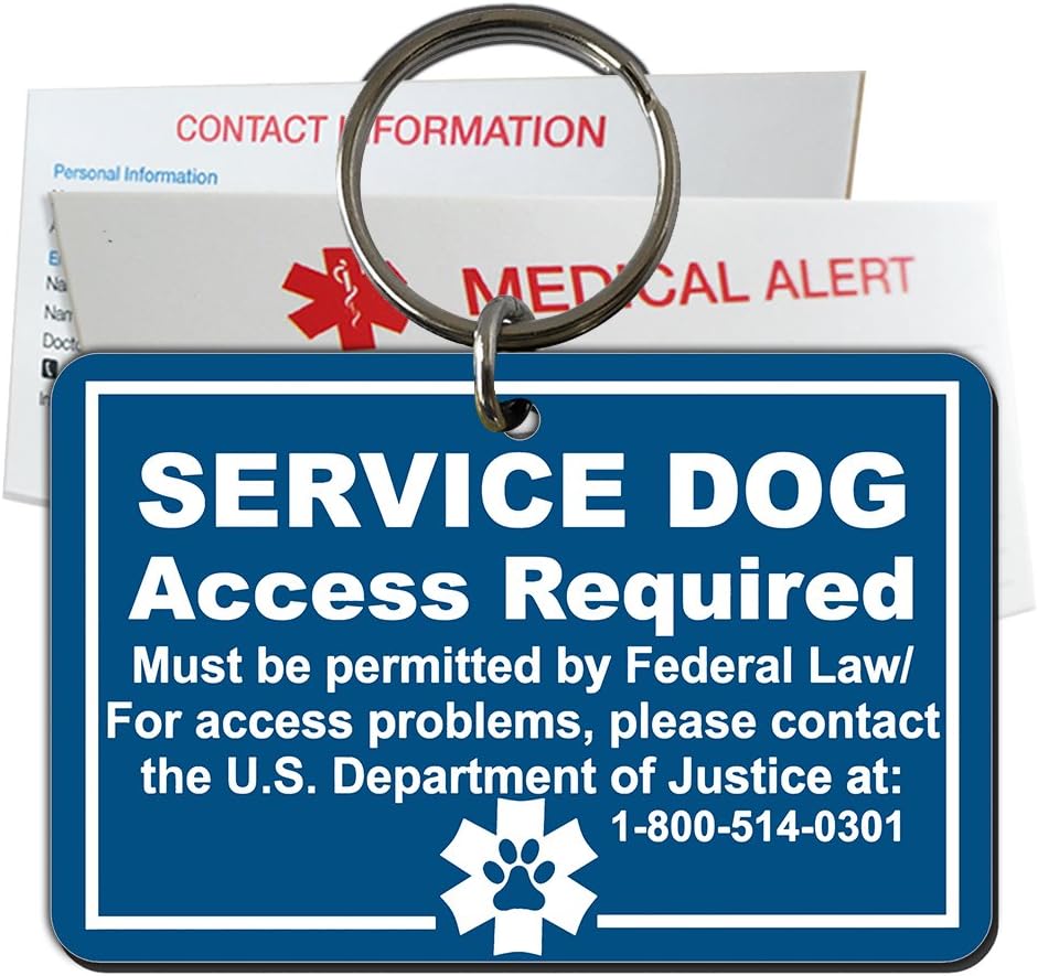 Service Dog Identification Tag PreEngraved Rectangle