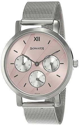 Sonata Busy Bees Analog Pink Dial Girls Watch-8164SM03