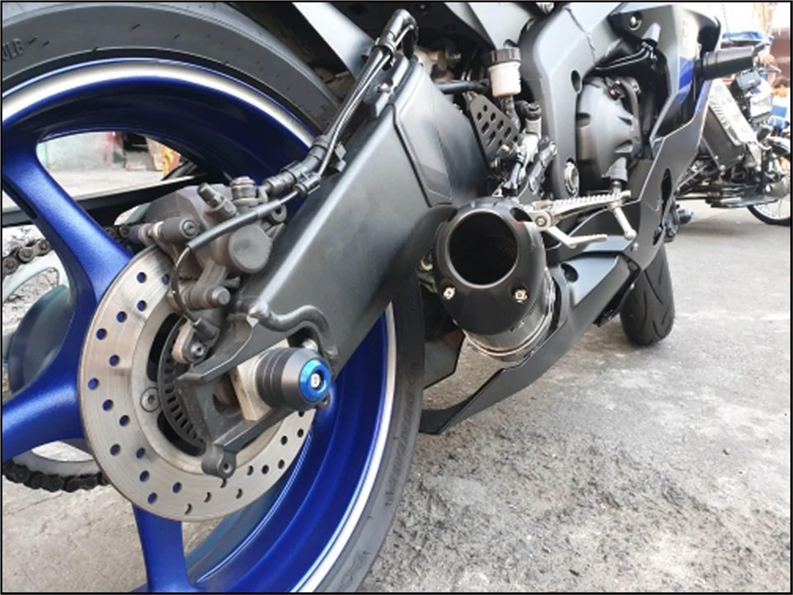 Pasuje Do SUZUKI GSXR GSX-R 600 750 2011-2014 Przednie Tylne Koło Suwak Widelca Oś Crash Protector Osłona Wahacza wspornik szpula wahacza(Blue)