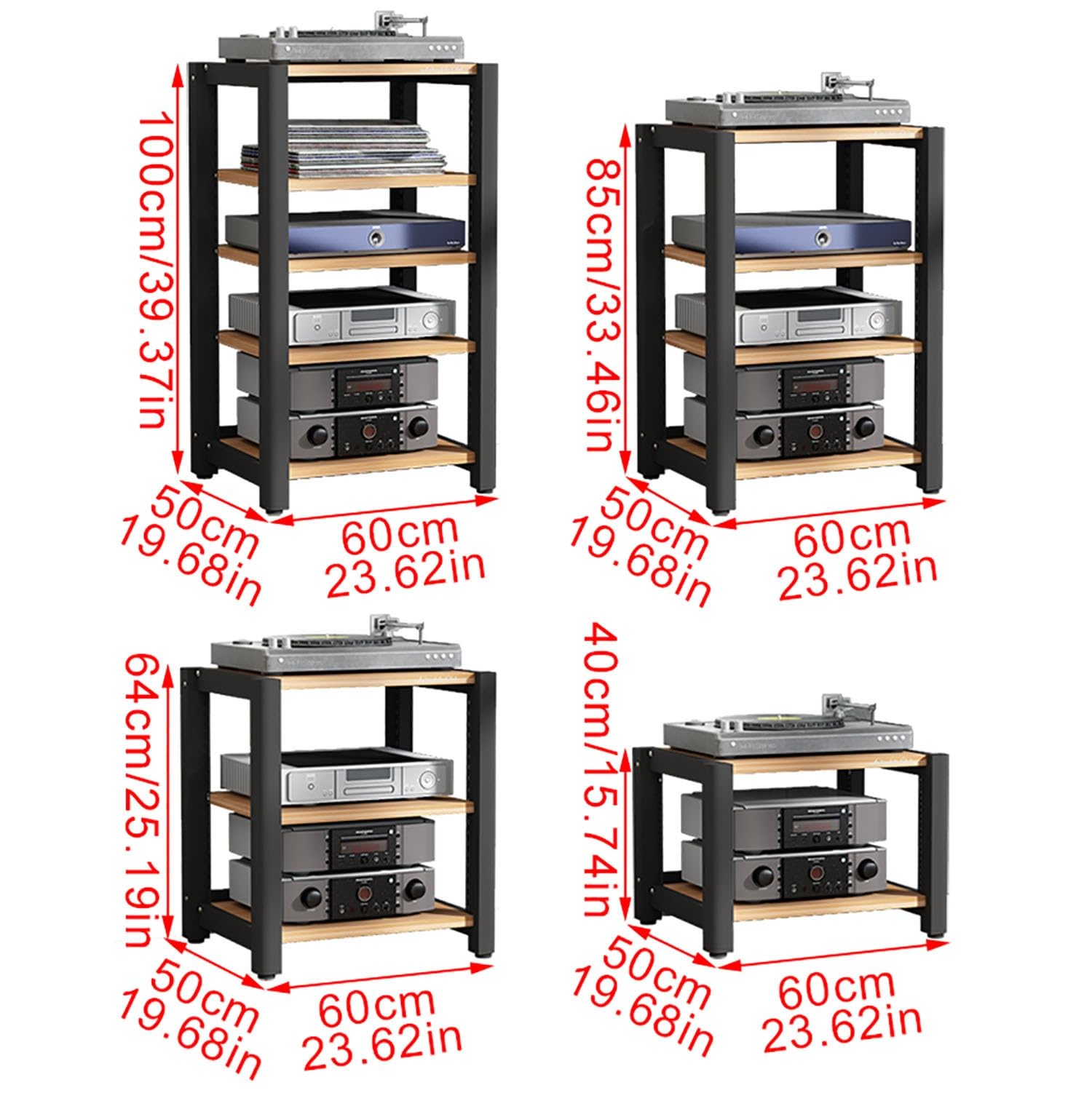 Supporto audio stereo, mensola da gioco, supporto giradischi, supporto multimediale AV, mensola angolare con ripiani in legno, display CD/DVD per proiettori, PS5 e lettori