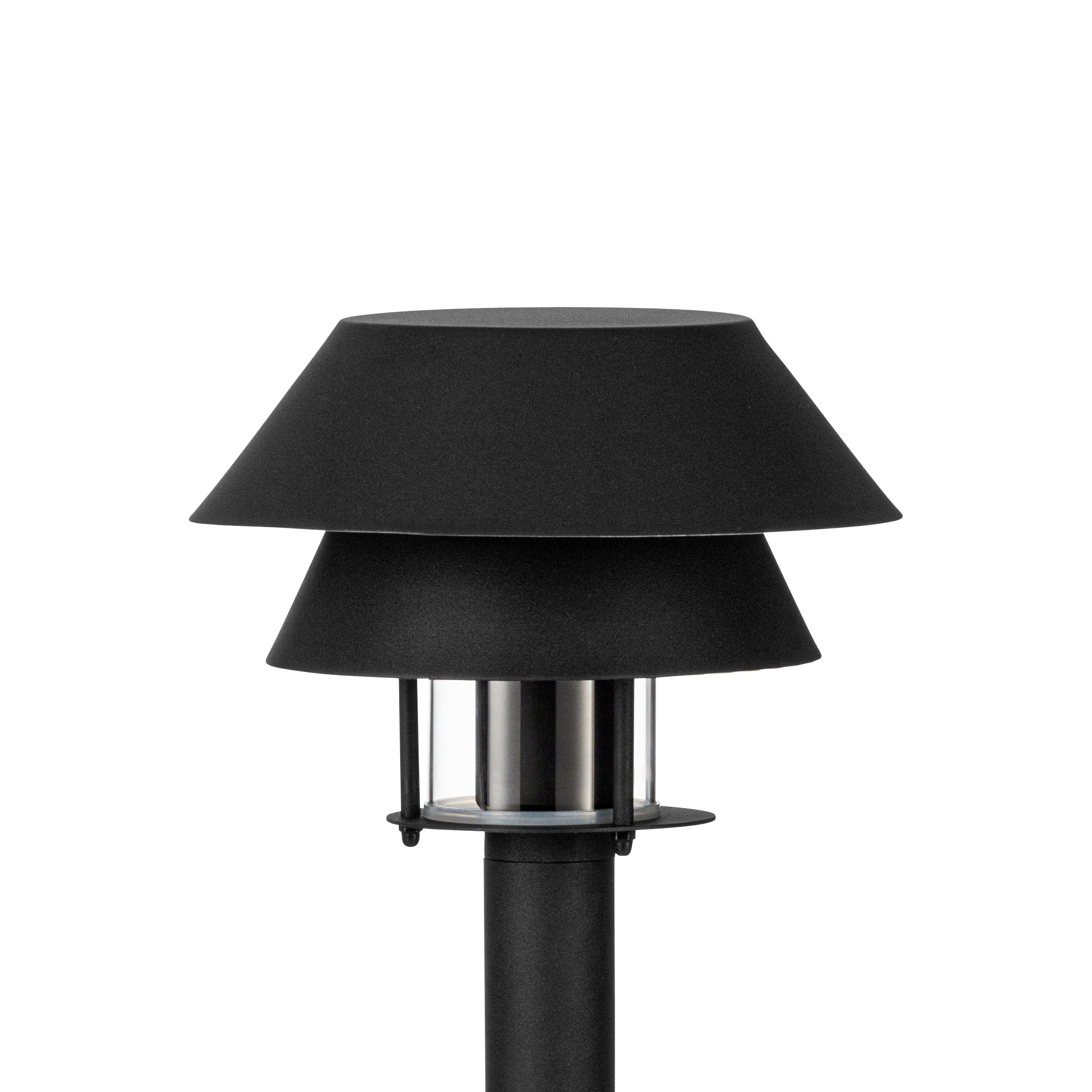 EGLO Chiappera Lámpara de pie para exteriores con casquillo, para jardín | de pie, lámpara para caminos de metal en negro y cristal transparente, con casquillo E27, IP65