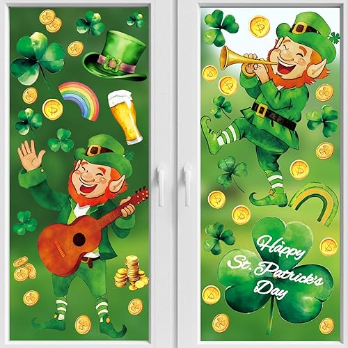 Miniatura 10 de 9 hojas de calcomanías para ventana de Halloween, calcomanías de doble cara para decoración de fiestas, decoración del hogar en interiores