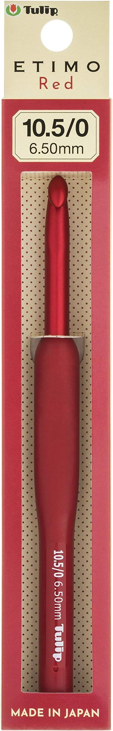 Tulip Etimo Red Crochet Hook W/Cushion Grip-Size 10.5/6.50mm